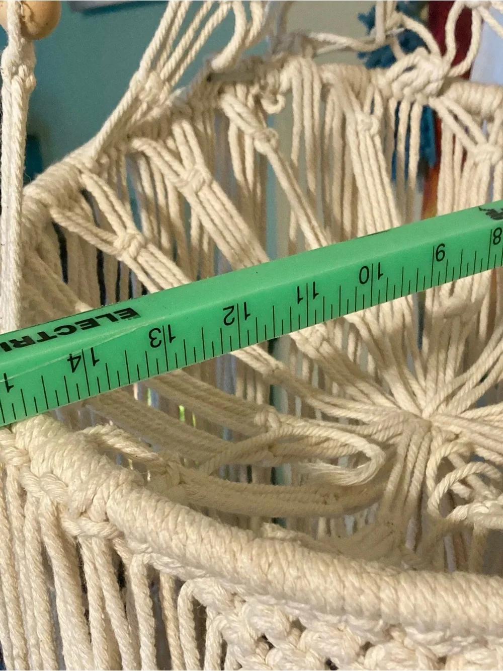 Soft Cream Macramé Hanging Cat Bed